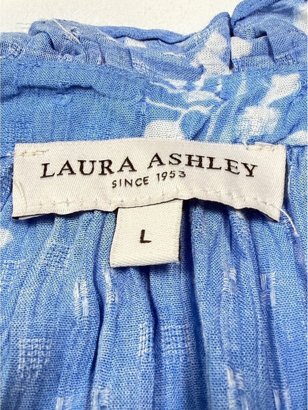 Laura Ashley blue floral blouse - Picture 3 of 6